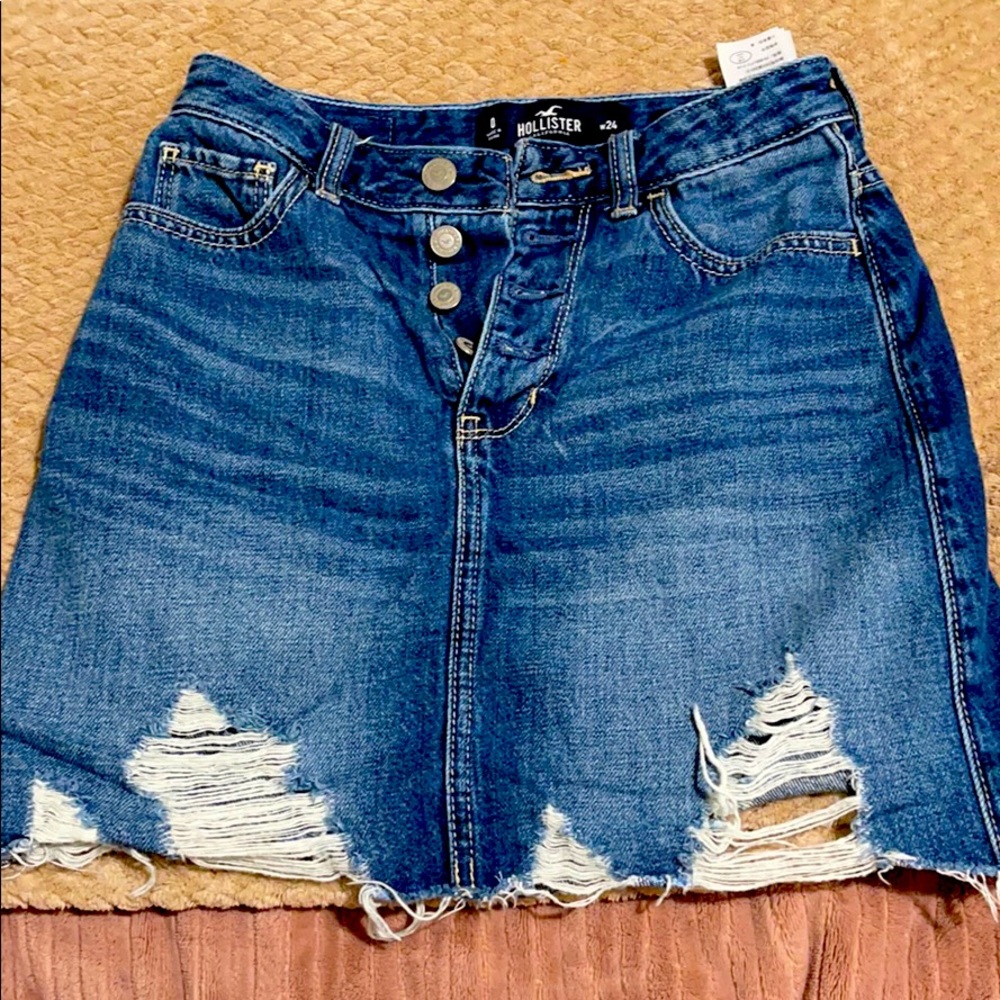 Ultra High Rise Hollister Denim Skirt